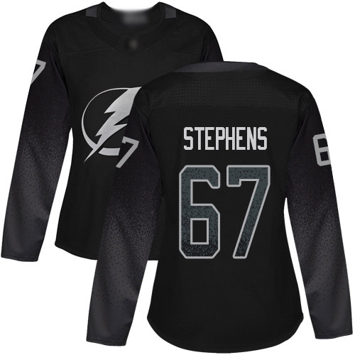Adidas Tampa Bay Lightning #67 Mitchell Stephens Black Alternate Authentic Women Stitched NHL Jersey->women nhl jersey->Women Jersey